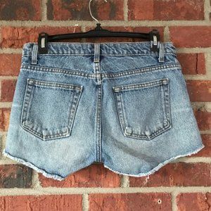 American Apparel Medium Wash Cutoff Denim Shorts